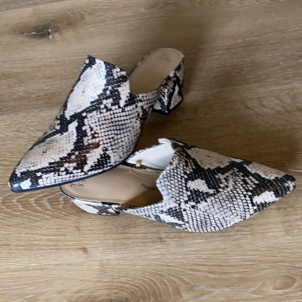Snake Skin Slip On Shoes